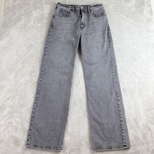 Abercrombie & Fitch Jeans Womens 28/6 Black Denim 90s Relaxed High Rise Stretch
